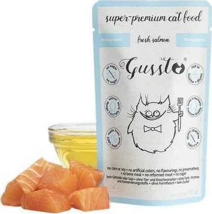 GUSSTO sasz.85g FRESH SALMON /8 Pokarm dla kota z ŁOSOSIEM