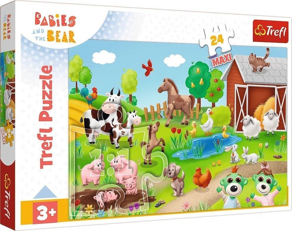 Trefl Puzzle Maxi Bobaski i zwierzęta 24 elementy (14372)