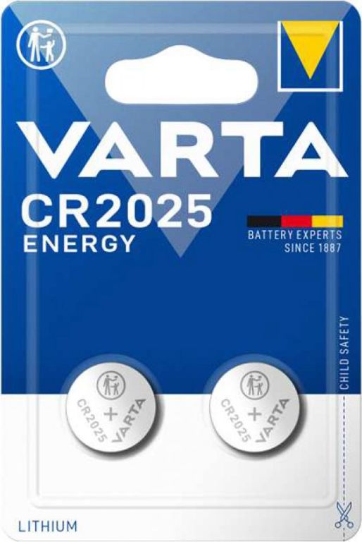 Фото - Акумулятор / батарейка Varta Bateria Energy CR2025 2 szt. 