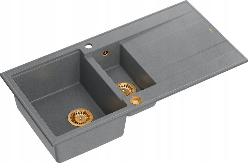 Zlewozmywak GraniteQ EVAN 156 zlewozmywak z syfonem Push To Open 1,5-komorowy z/o (1000x500x210; kom...