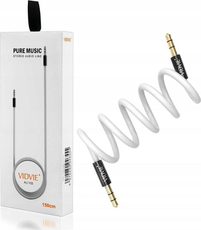 Kabel Vidvie Jack 3.5mm - Jack 3.5mm 1.5m biały (GSMA0106)