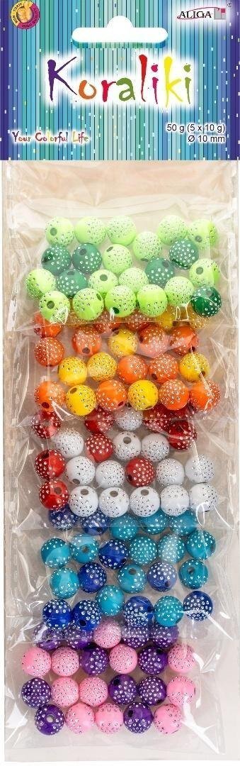Aliga Koraliki plastikowe 10mm 50g