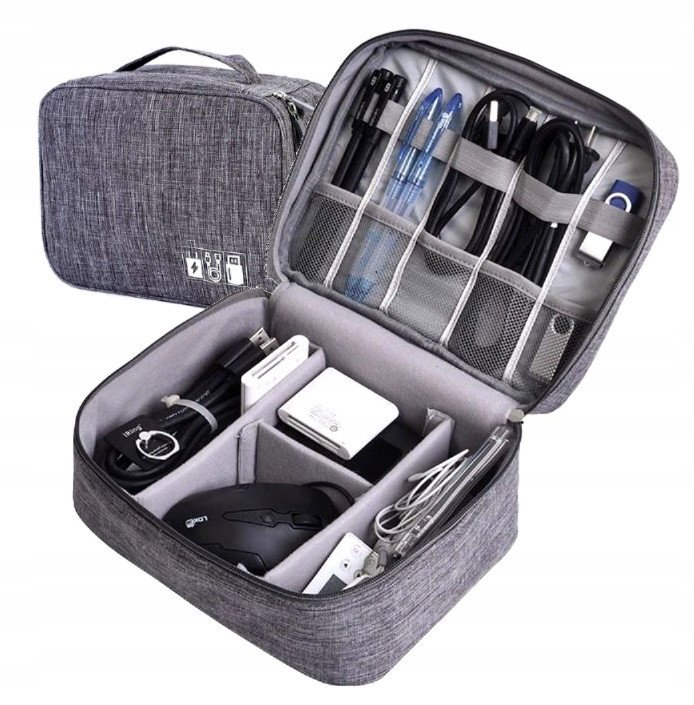 HCFGS ORGANIZER TORBA NA KABLE KARTY DYSKI ŁADOWARKI USB