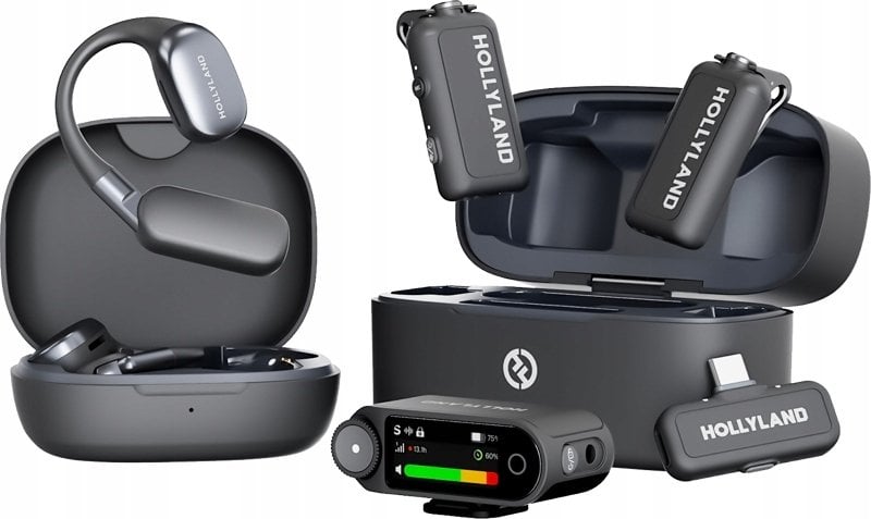 Mikrofon Hollyland LARK MAX 2 Ultimate Combo with OWS monitor headset + Camera RX + USB-C RX microphone system