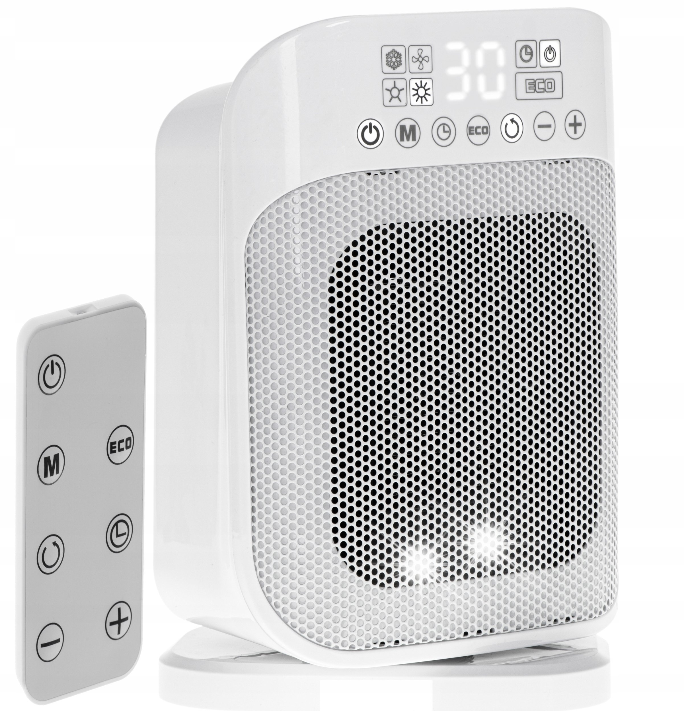 Termowentylator Adler Grzejnik ceramiczny LED z pilotem 1500W tryb wentylatora Timer Adler AD7727