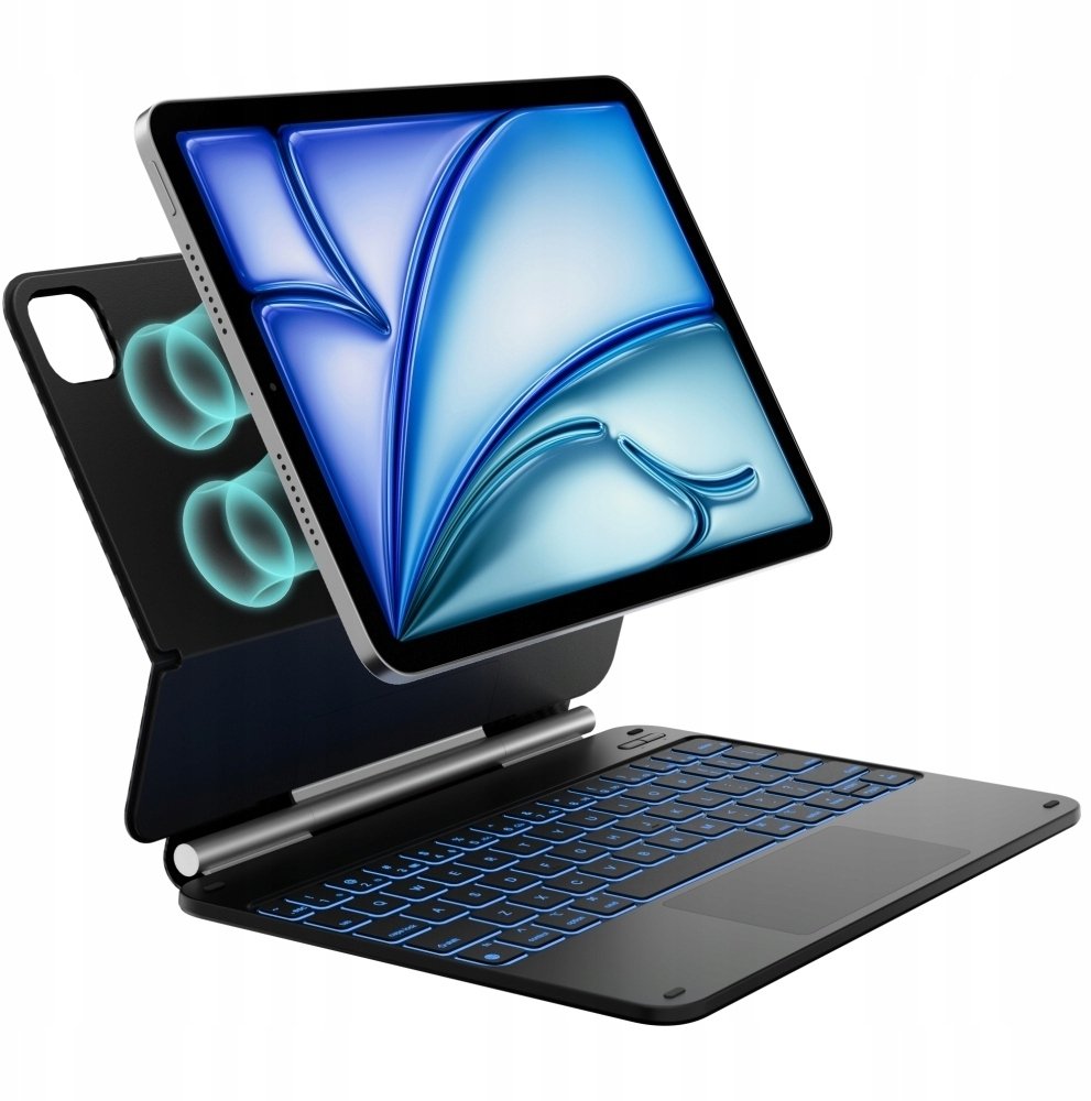 4kom.pl Etui Typecase Edge z klawiaturą do iPad Air 11" 2024/2025 carbon fiber