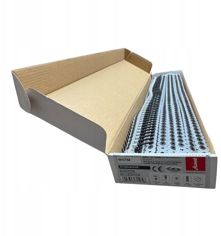 UN Wkręty na taśmie 3.5*25MM płyta GK-profil metal/fosfat/PH2