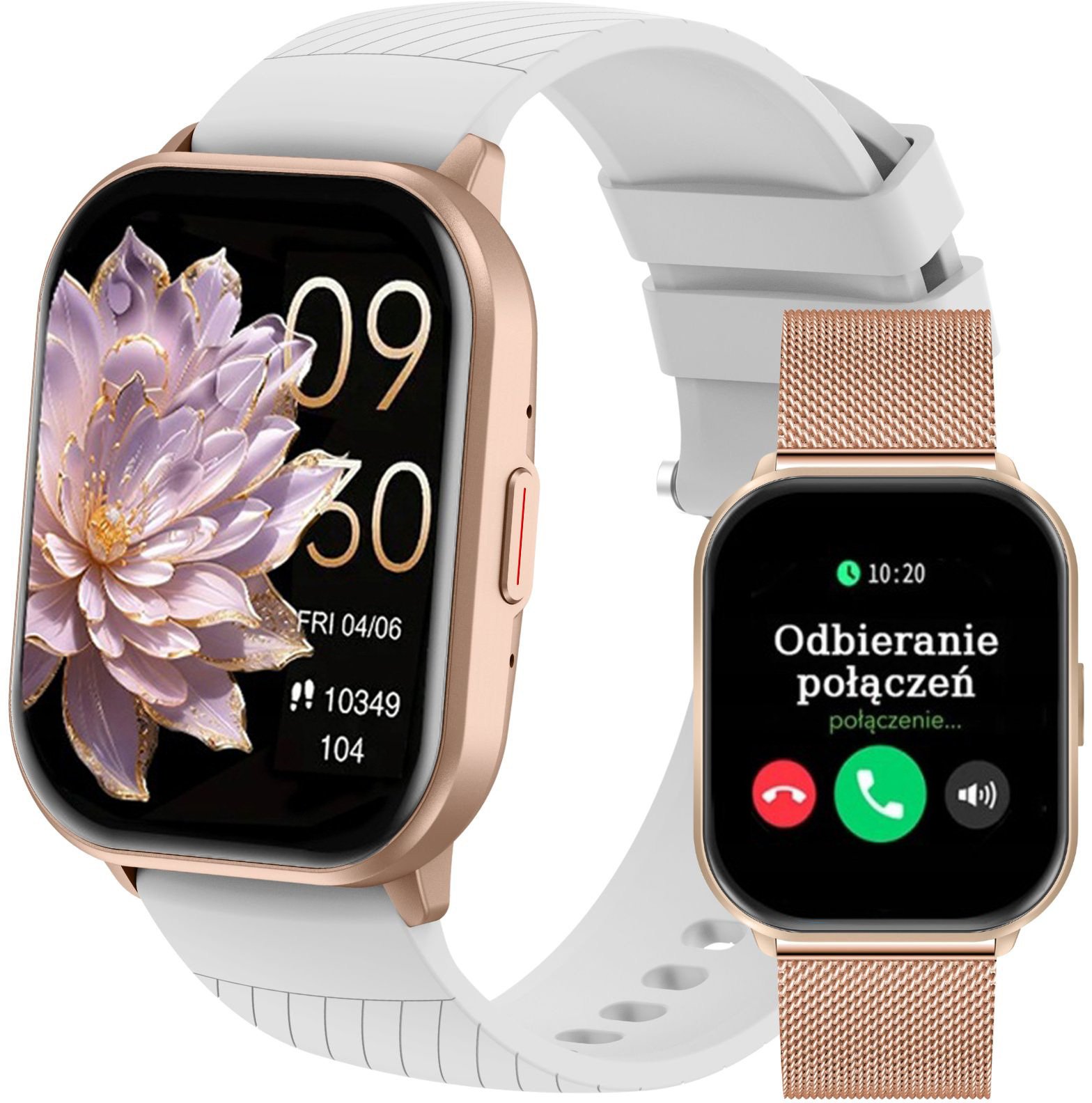 Smartwatch Gravity Zegarek Smartwatch damski rozmowy SMS ciśnienie puls (GT43-4)