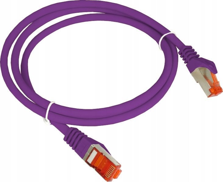 Alantec Patch-cord kat.6A S/FTP fioletowy 0,5m LSOH (KKS6AFIO0.5)