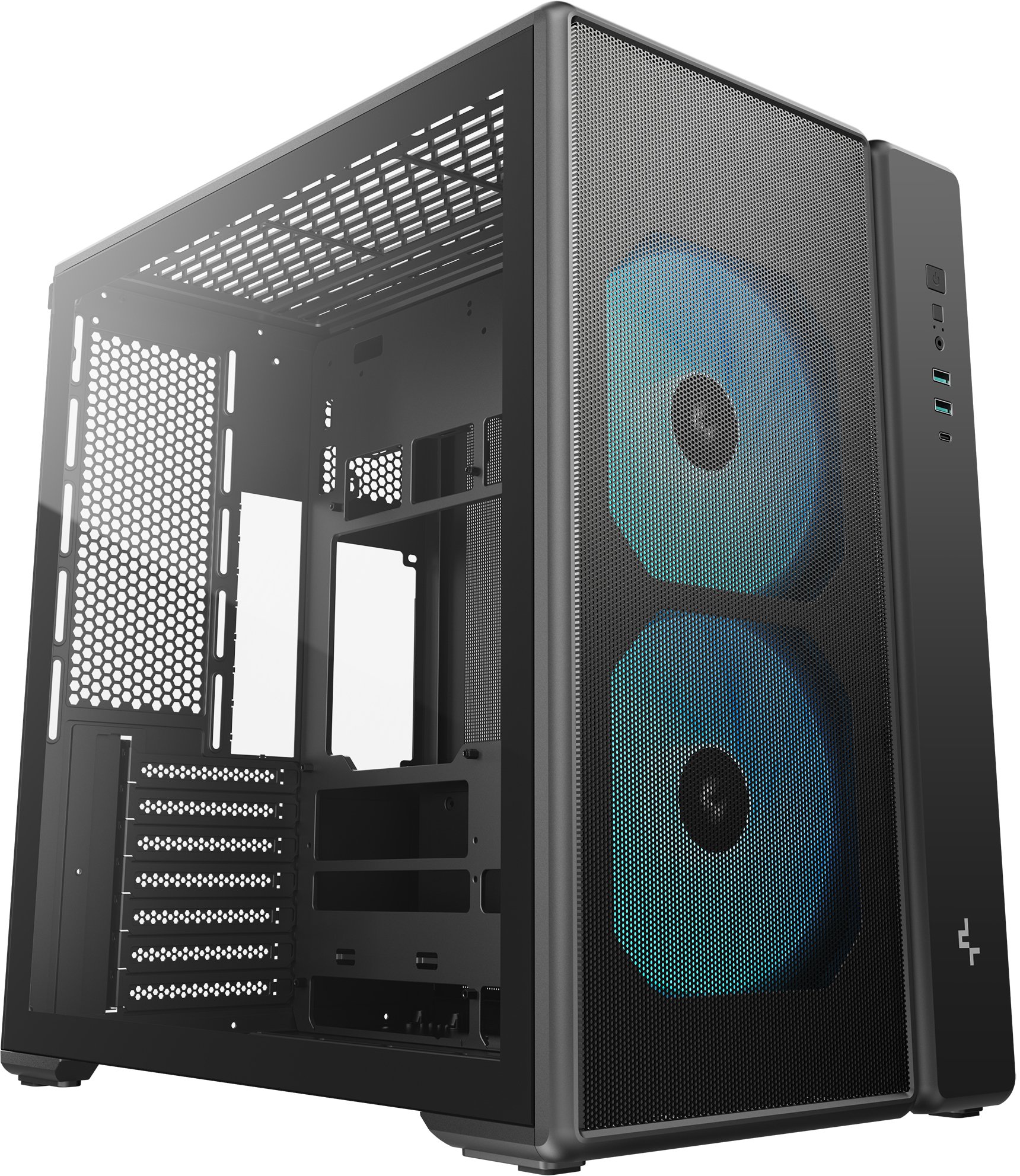 Obudowa Deepcool CG590 Mesh 2F czarna (R-CG590MESH-BKANA2-G)
