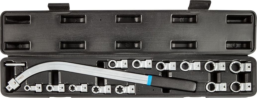 Neo klucz do demontażu napinaczy z wymiennymi końcówkami 14 sztuk (11-169)