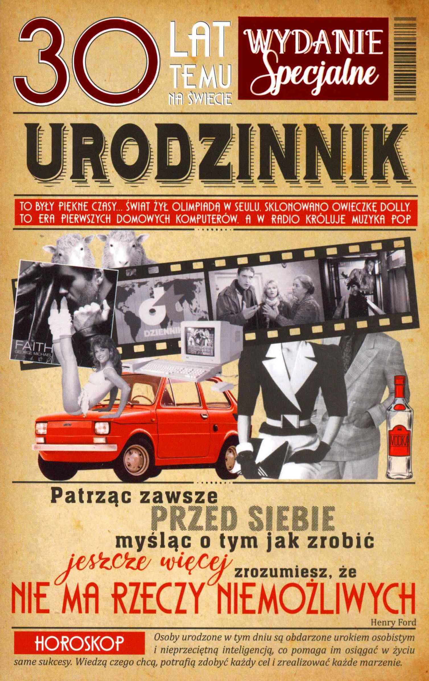 AB Card Karnet 30 Urodziny AB U45