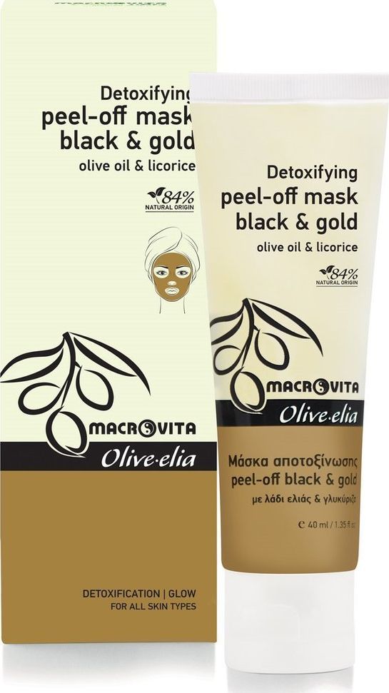 Macrovita OLIVE-ELIA detoksykująca maska peel-off z aktywnym węglem i złotem 40ml