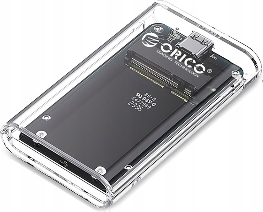 Kieszeń Orico Kieszeń dyskowa MSATA USB-C 3.2 5Gbps - przezroczysta