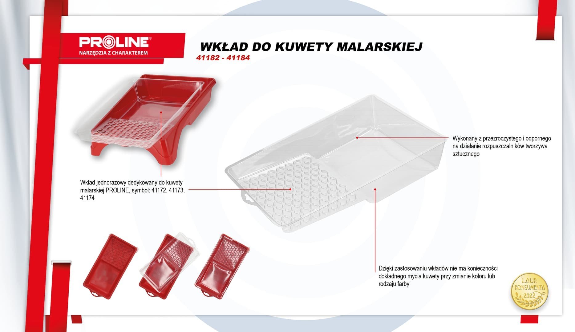 Pro-Line WKŁAD DO KUWETY MALARSKIEJ PROLINE, 350X250MM, PROLINE