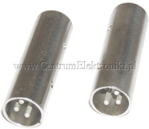 Łącznik XLR wtyk - wtyk męski MW500 metal