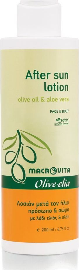 Macrovita OLIVE-ELIA łagodzące mleczko do twarzy i ciała po opalaniu 200ml