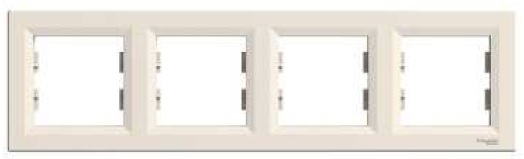 Schneider Electric Ramka poczwórna Asfora pozioma kremowa EPH5800423