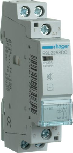 Фото - Інші електротовари Hager Stycznik modułowy 2Z 12V AC/DC  (ESL225SDC)