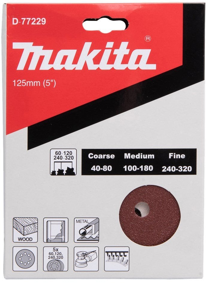 Makita ROUND SANDING PAPER SET 125MM D-77229 20