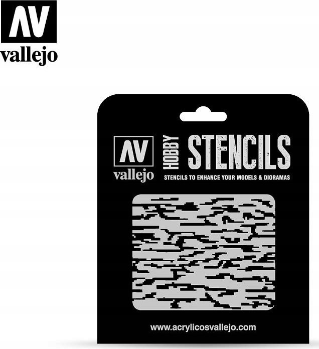 Vallejo : ST-CAM004 - Stencils - Pixelated Modern Camo