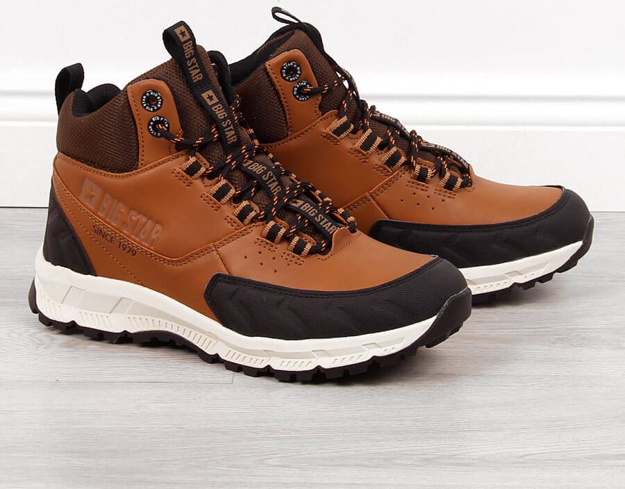 Buty trekkingowe damskie Big Star Trapery nieocieplane camel Big Star II274453 36