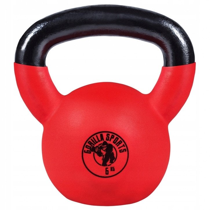 Kettlebell z gumową powłoką 6kg