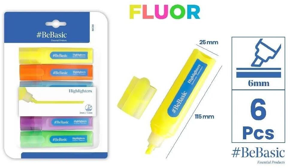 Lean Zakreślacz fluorescencyjny 6szt