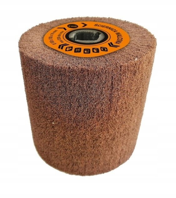 Glob Ściernica walcowa listkowa z włókniny FINE 100x100x19mm do zestawów ALU Satyniarka