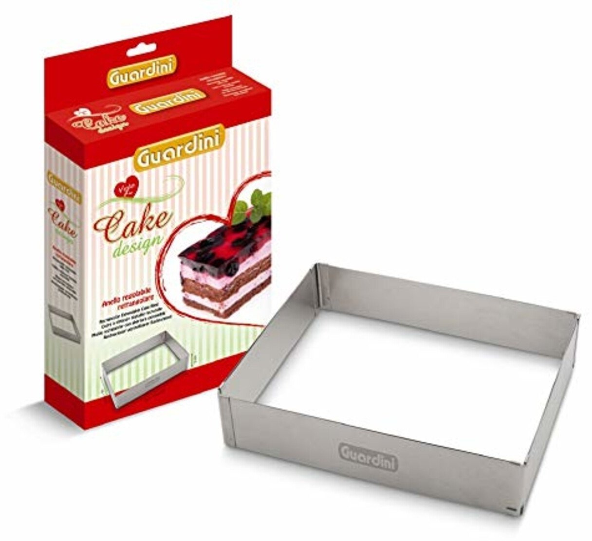 Affek Design Cake ring rectangular with variable size 18x27 5x5cm33x52 5x5cm 8006043001518