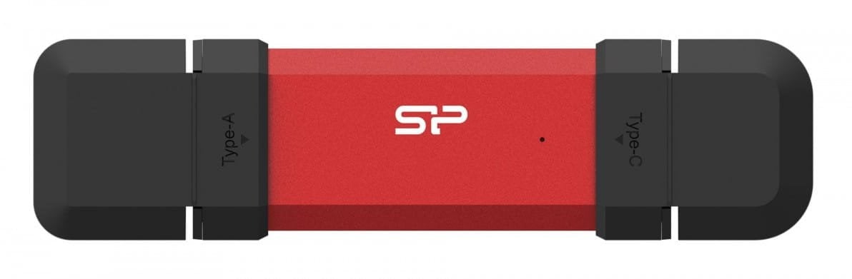 Dysk SSD Silicon Power DS72 1TB Zewnętrzny USB-A / USB-C 3.2 Gen 2 (SP001TBUC3S72VPR)