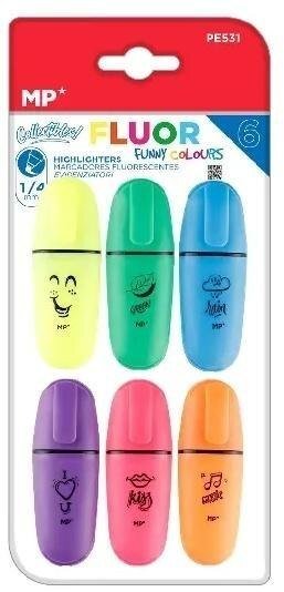 Pol-Mak Zakreślacz fluorescencyjny mini 6szt