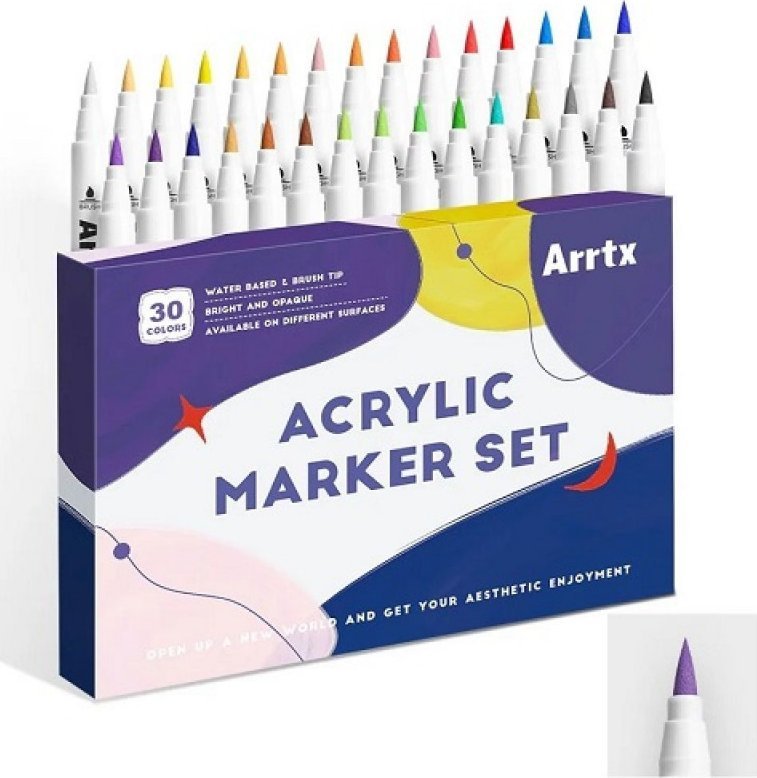 ARRTX Markery akrylowe - flamastry, 30 spalwów