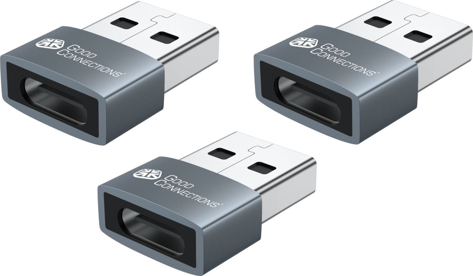 Adapter USB Good Connections USB-A - USB-C Szary (USB-AD203-3)