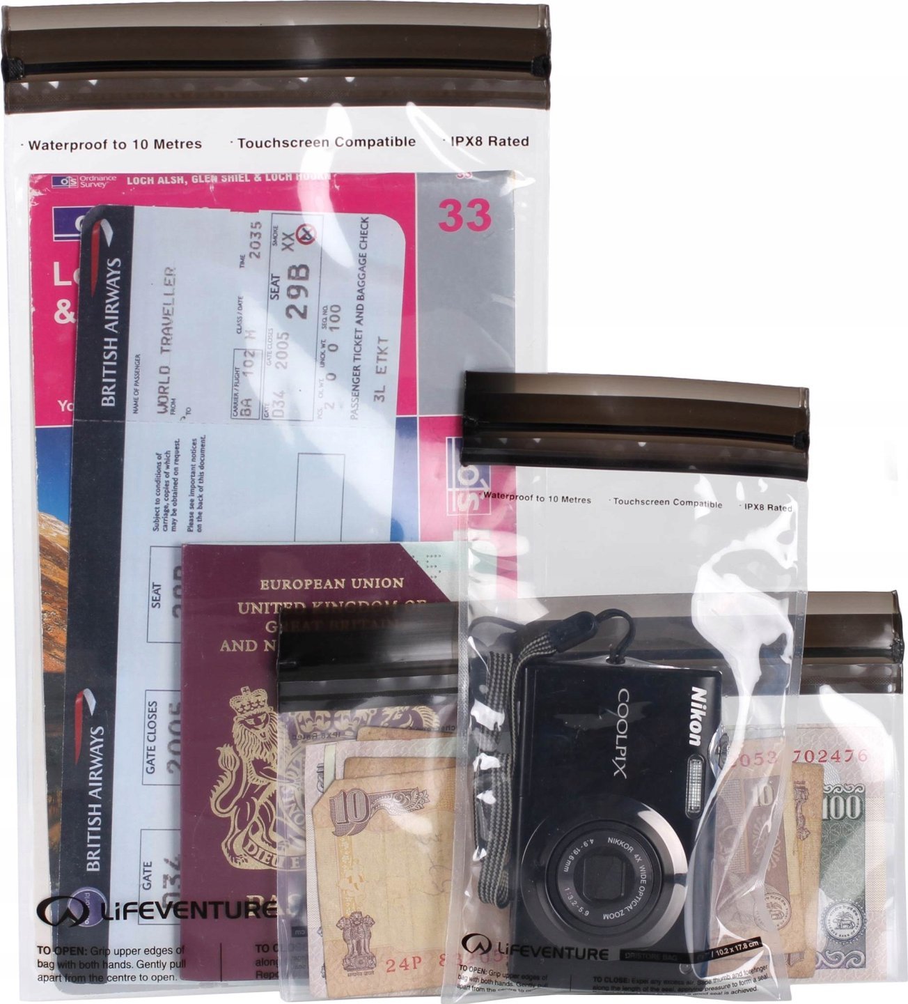 Lifeventure DriStore LocTop Bags, For Valuables