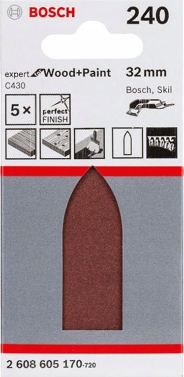 Bosch Bosch SLIBEBLAD DELTA EW 32MM K240 5 STK