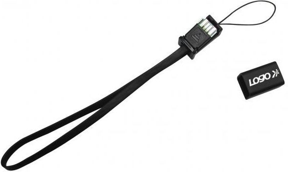 Kabel USB Logo USB-A - microUSB 0.3 m Czarny (33628)