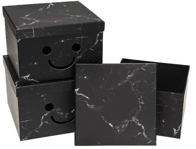 Rozette Pudełko Flower Box 3szt Smile czarny ROZETTE