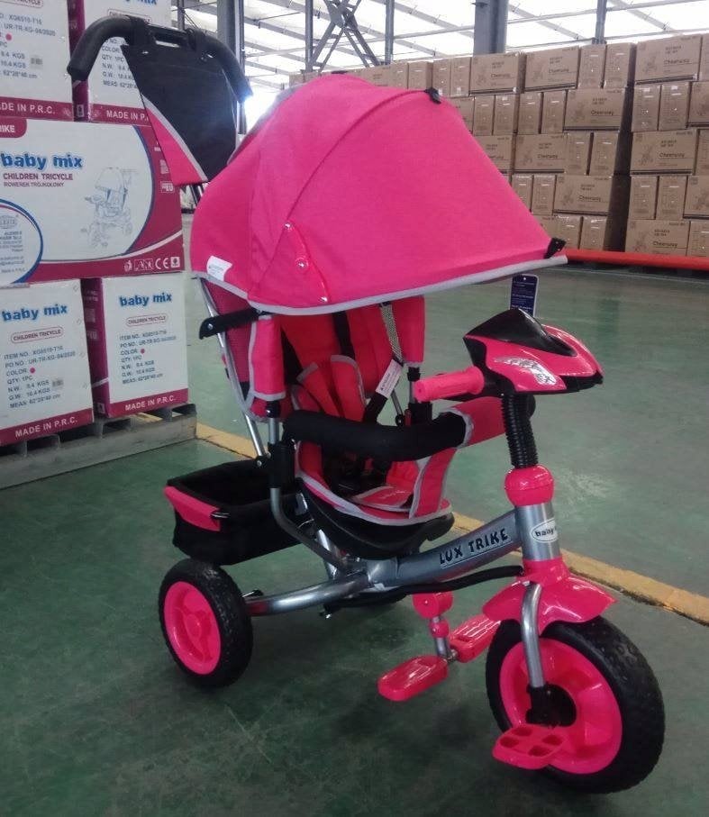 Фото - Дитячий велосипед Baby Mix BM ROWEREK TRÓJKOŁOWY Z LED ŚWIATŁAMI LUX TRIKE RÓŻOWY 