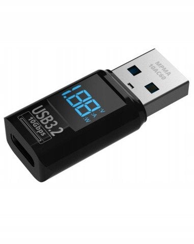 Adapter USB Mathorn MPMA-10AC60 USB-A - USB-C Czarny (MPMA-10AC60)