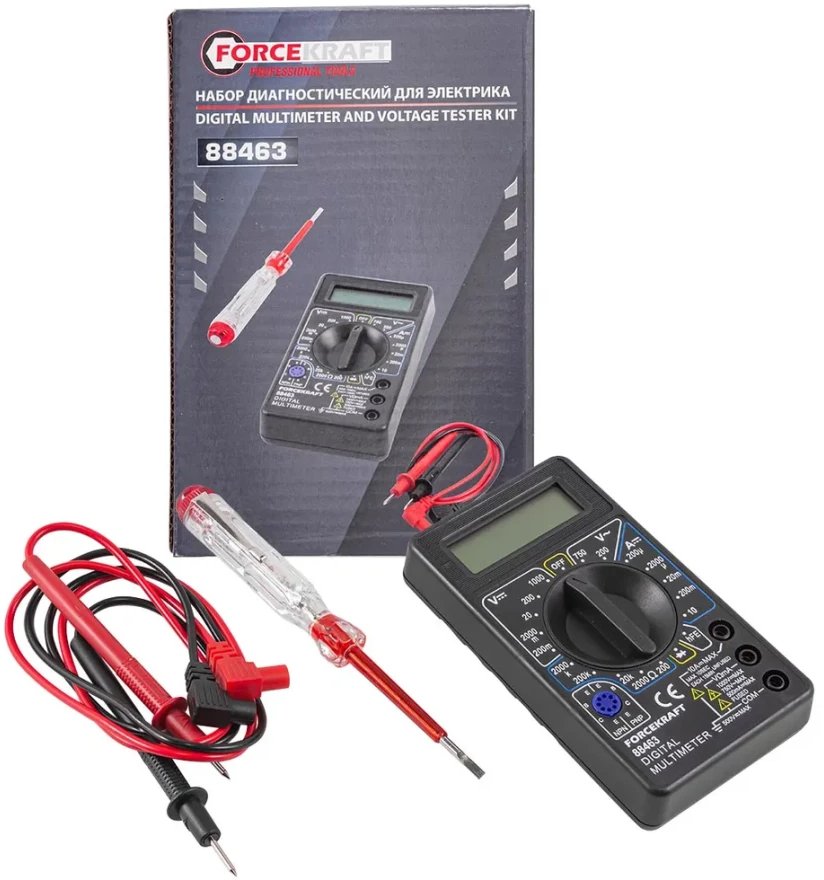 Zestaw diagnostyczny dla elektryka multimetr cyfrowy śrubokręt wskaźnikowy
