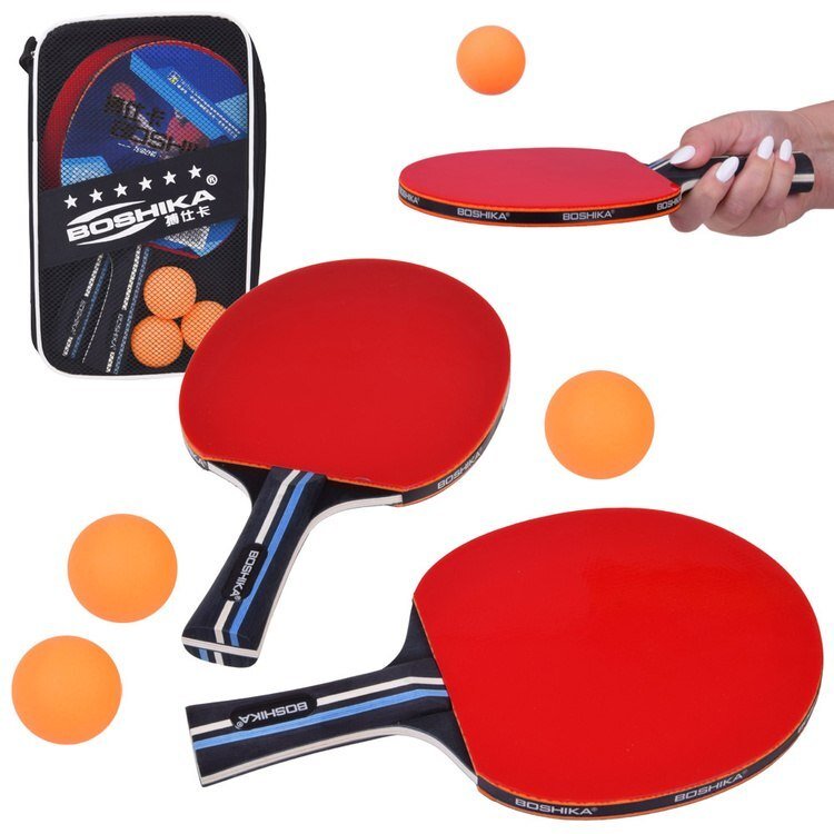 Jokomisiada Ping Pong 2 Drewniane Paletki 3 piłeczki Etui SP0870