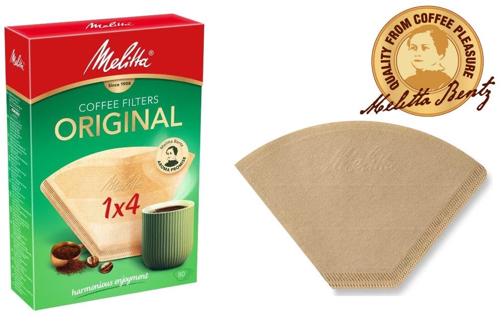 Melitta Papierowe filtry do kawy ORIGINAL 1x4 80szt, CLASSIC, rozmiar 4