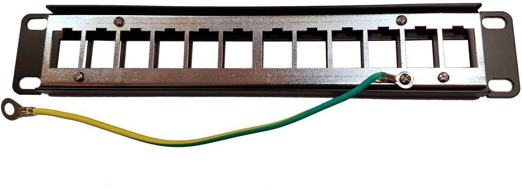 Lexi-NET 10" modułowy ekranowany panel krosowy LEXI-Net 12port czarny