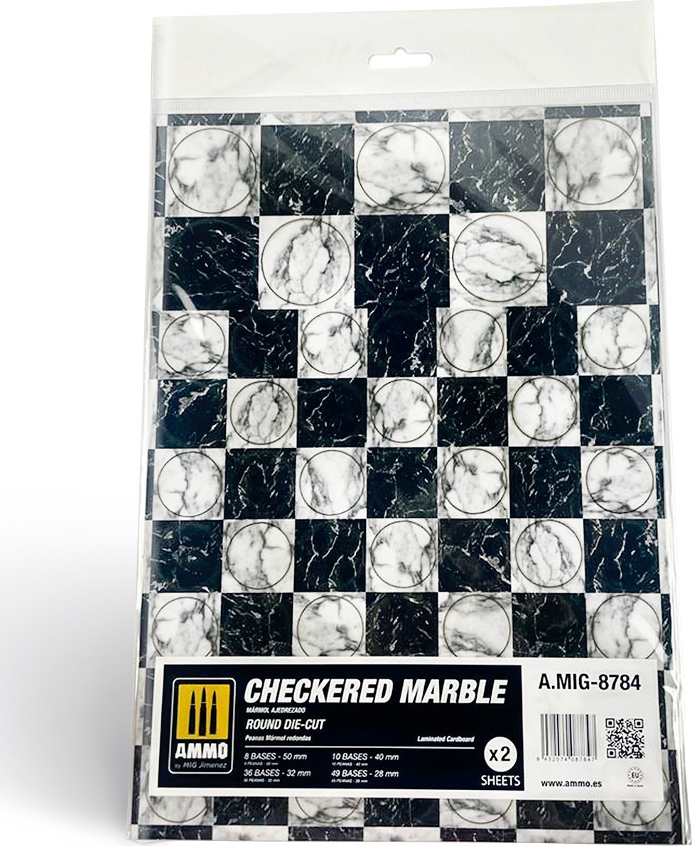 Vallejo Ammo: Checkered Marble - Round Die-Cut (2)