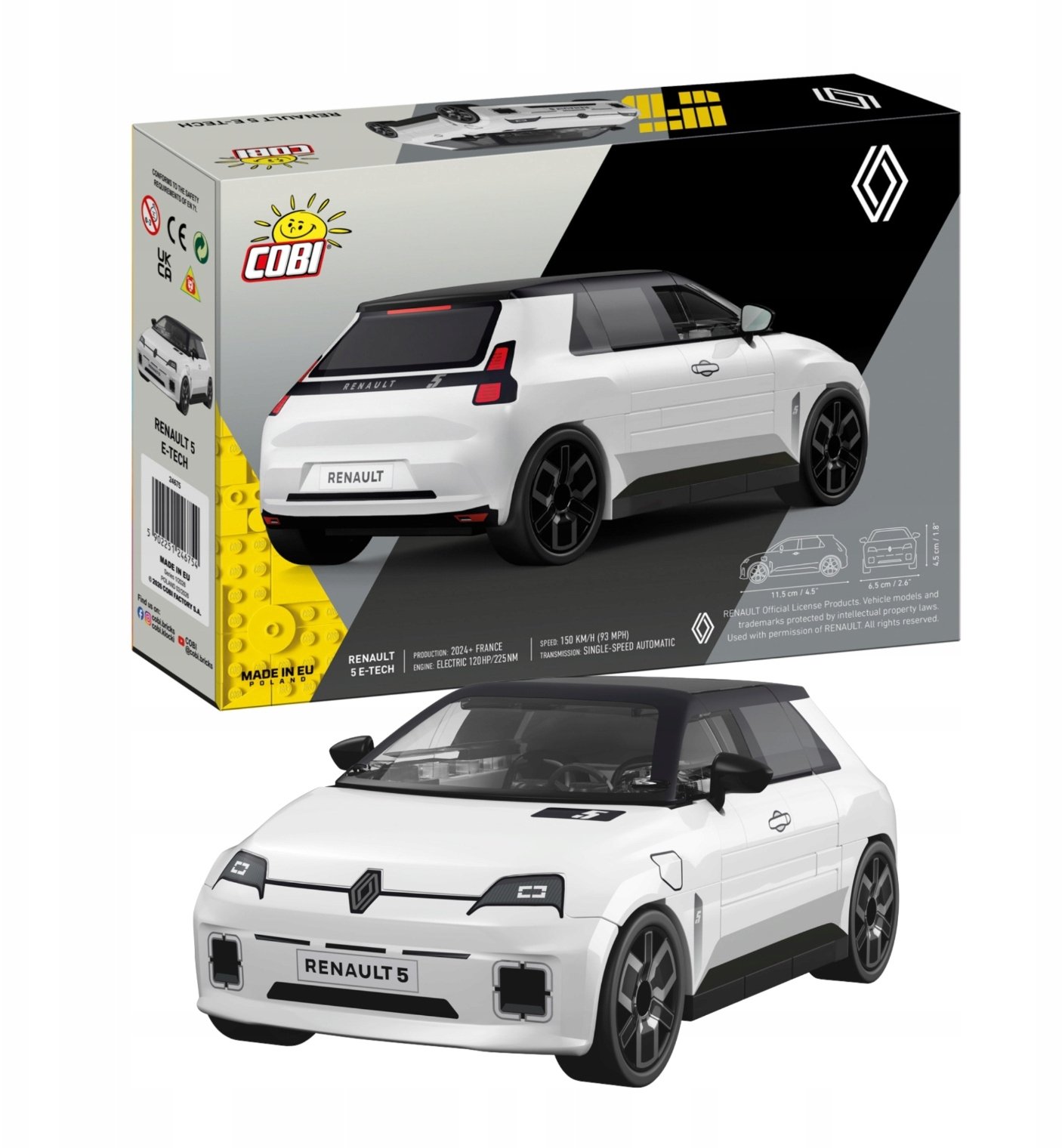COBI Renault 5 E-TECH white 78kl 24675