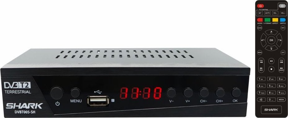 Tuner dekoder telewizyjny DVBT-T2/HEVC SHARK