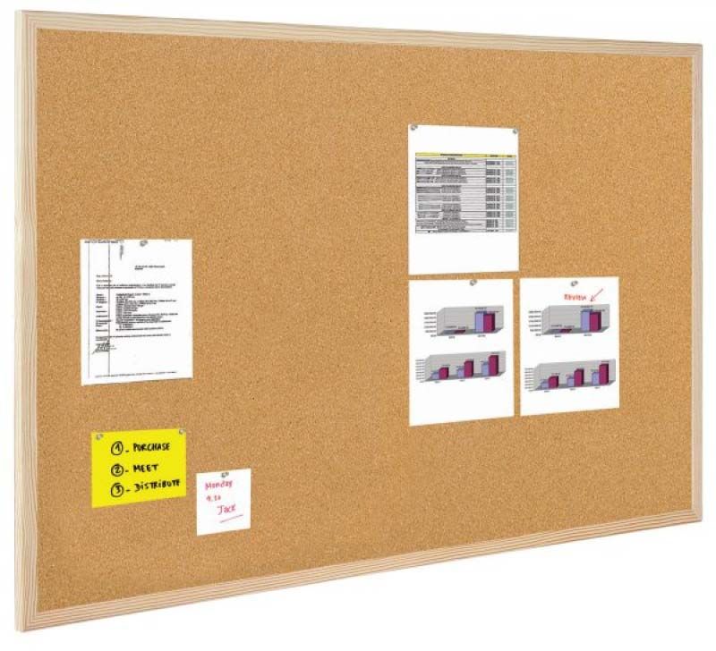 Bi-Office Tablica korkowa 50X40CM Rama drewniana (GMC570012010)