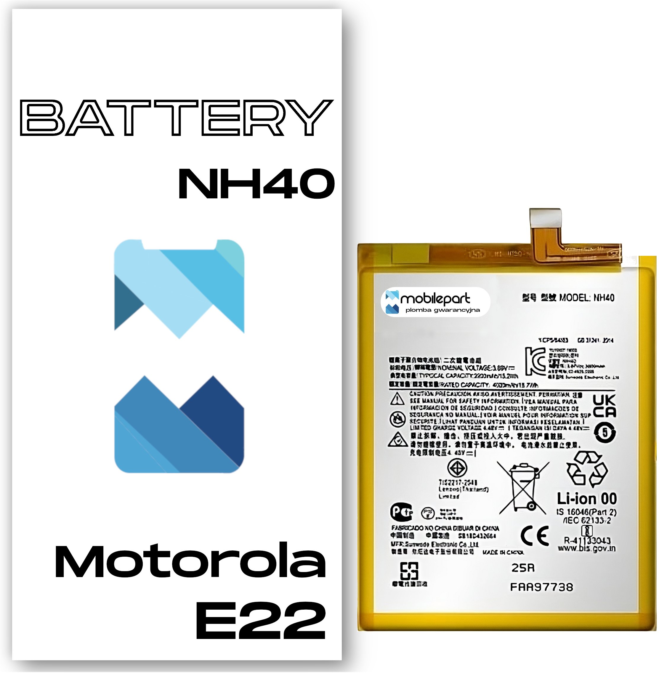 Bateria do Motorola E22 XT2239 Świeżej Produkcji Nowy Akumulator NH40