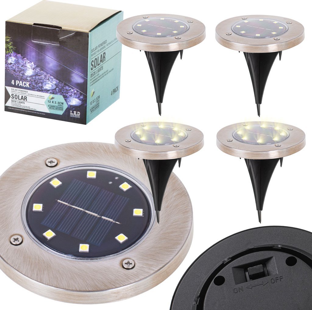 Kontext Lampki solarne najazdowe gruntowe 8LED 4szt ciepłe